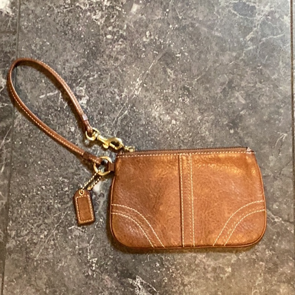 Vintage Coach Leather Wristlet